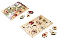 Dřevěné puzzle, 9 dílků, 2 druhy, DP12